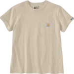 Carhartt Oat Milk Medium Women's Loose Fit Heavyweight Short-Sleeve Love of Labor Graphic T-Shirt