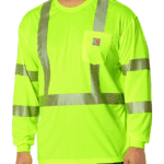 Carhartt Brite Lime XX-Large Men's High-Visibility Force Long Sleeve Class 3 Tee /Regular