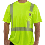 Carhartt Brite Lime XX-Large Men's High-Visibility Force Short Sleeve Class 2 Tee /Regular