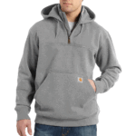 Carhartt Heather Gray Large mens Rain Defender Paxton Heavyweight Hooded Sweatshirt work utility shirts US