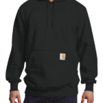 Carhartt Black X-Large Big Tall Men's Tall Rain Defender Paxton Heavyweight Hooded Sweatshirt X-Large
