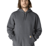 Carhartt Carbon Heather Large mens Rain Defender Paxton Heavyweight Hooded Sweatshirt work utility shirts 2 US