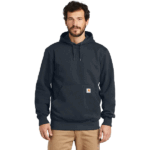 Carhartt Navy Large Tall mens Rain Defender Paxton Heavyweight Hooded Sweatshirt (Big & Tall) work utility t shirts New US