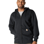 Carhartt Black 4X-Large mens Rain Defender Paxton Heavyweight Hooded Sweatshirt Full Zip (Big & Tall) fashion hoodies US