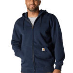 Carhartt Navy XX-Large Men's Rain Defender Paxton Heavyweight Hooded Zip Front Sweatshirt New