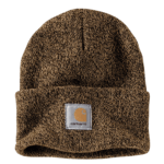 Carhartt SandstoneDark Brown One Size Men's Knit Cuffed Beanie Dark Brown/Sandstone