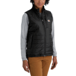 Carhartt Black X-Large Mens Rain Defender Relaxed Fit Lightweight Insulated Vest Outerwear US