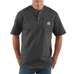 Carhartt Carbon Heather XX-Large Men's Workwear Pocket Short Sleeve Henley Midweight Jersey Original Fit 2X-Large