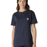 Carhartt Navy X-Large Womens Loose Fit Heavyweight Short-sleeve Pocket Work Utility T-Shirt US