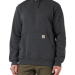 Carhartt Carbon Heather X-Small Loose Fit Midweight Logo Sleeve Graphic Sweatshirt