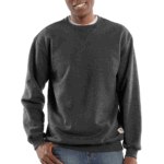 Carhartt Carbon Heather Medium Men's Crewneck Midweight Sweatshirt K124 Sweater -carbon heather